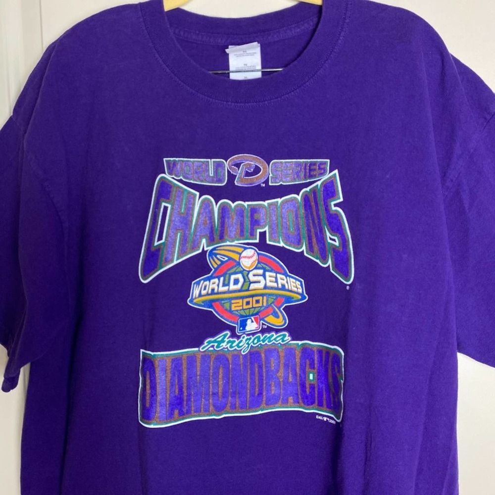 Arizona Diamondbacks Tshirt Mens Size XL Y2K World Series Diamondbacks Purple